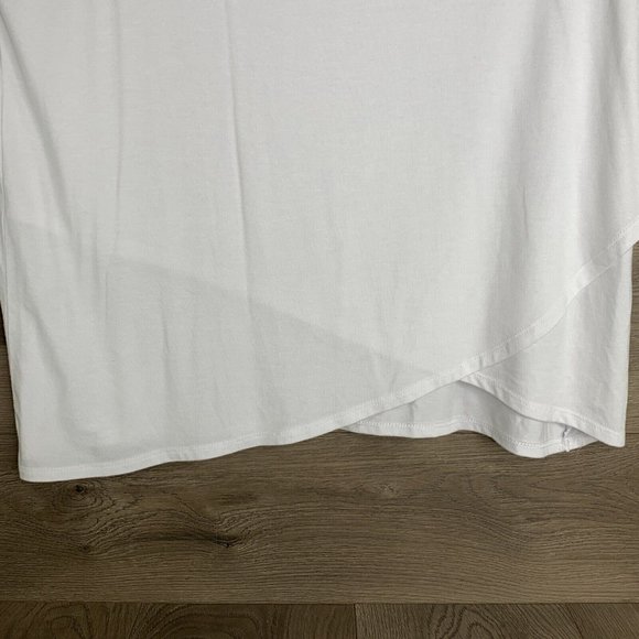 Members Mark Favorite Cross Front Tee, Women's L White Tee Shirt Soft, Lot of 2 - Picture 4 of 11